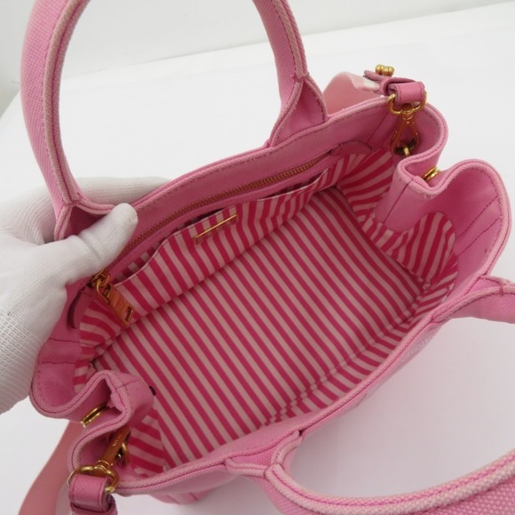 Prada Canapa Tote Handbag Pink - Picture 8 of 15